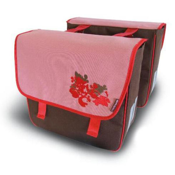Basil dubb tas Prima V br/rd BRUIN ROOD