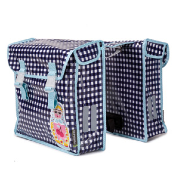 Basil dubb tas Baboushka bl Blauw / Wit
