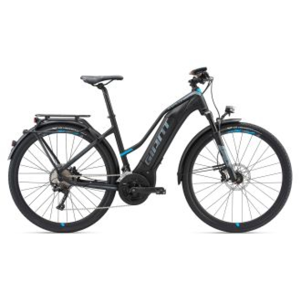 Giant Explore E+ ZWART/BLAUW DAMES 2018