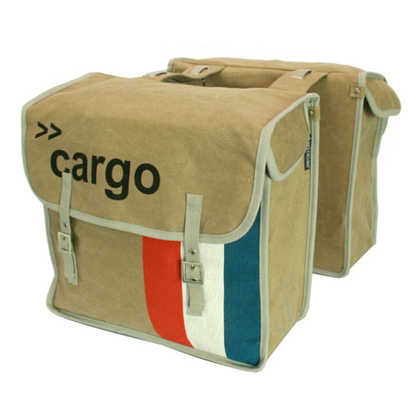 Basil dubb tas Cargo Bruin / Beige
