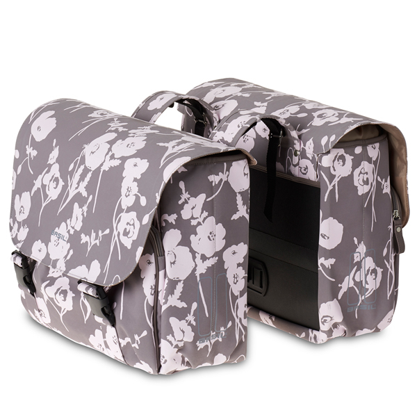 Basil Fietstas Elegance Dubbele Tas Grijs-Bruin Taupe