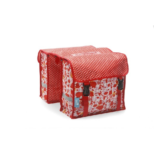 New Looxs NL dubb tas Fiori Emmy M rd Rood