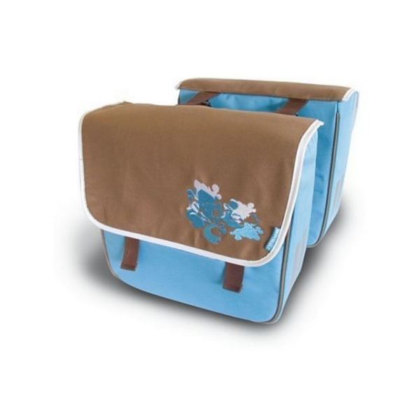 Basil dubb tas Prima V bl/br BLAUW WIT