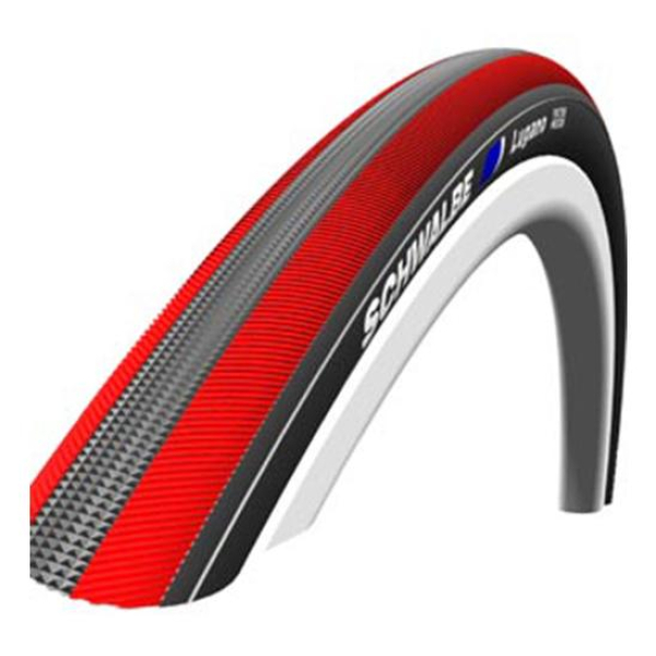 Schwalbe BUB 28X1 SC LUGANO KG ZW/RO Zwart / Rood