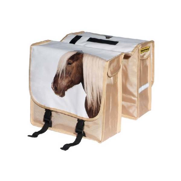 Niet Verkeerd NV dubb tas paard bisonyl Wit