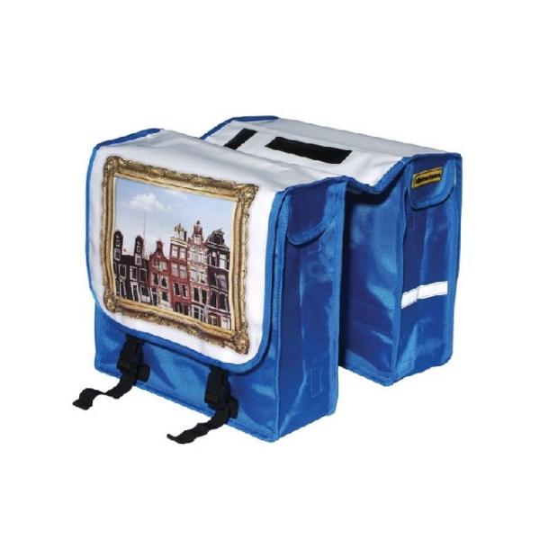Niet Verkeerd NV dubb tas grachtenpand bisonyl Blauw