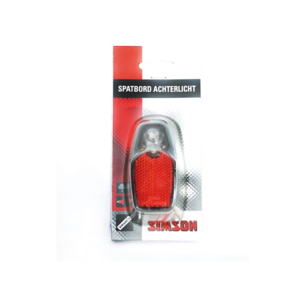 Simson Spatbord achterlicht 1 LED, spatbordmontage incl batterij