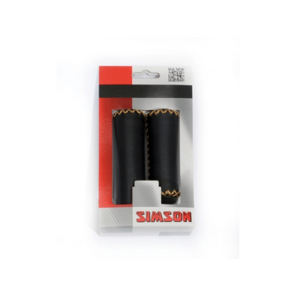 Simson 020449 Handvatten Leder zwart lang/kort