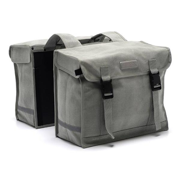 New Looxs dubbele tas Canvas Deluxe grs Grijs