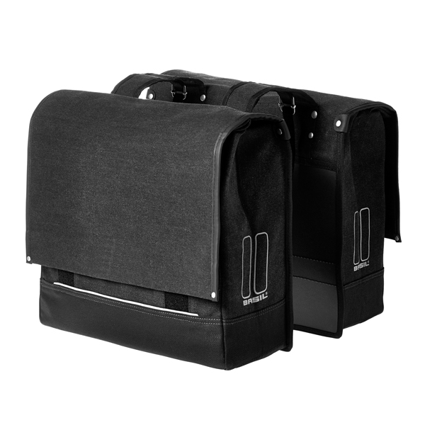 Basil fietstas dubbel Urban Fold Black