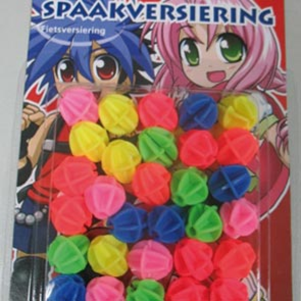 Pex spaakkralen ovaal (30) Blauw|Geel|Groen|Oranje|Rood