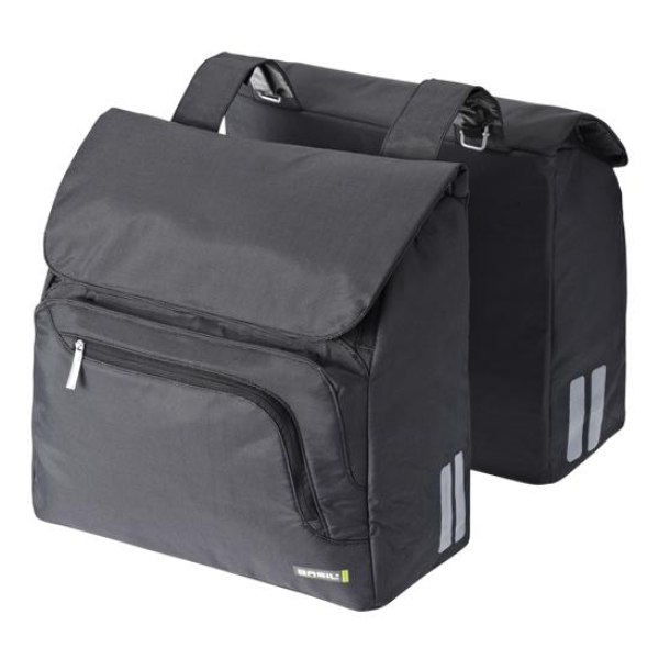 Basil dubb tas Select dark grey Grijs