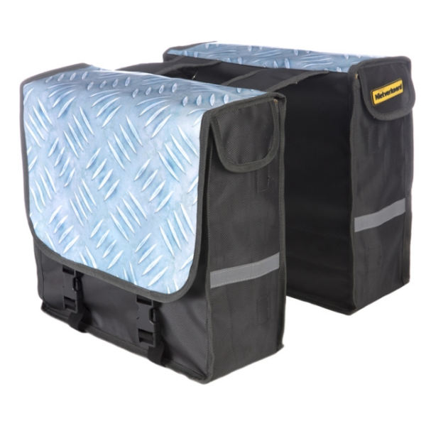 Niet Verkeerd NV dubb tas met metal print Grijs - Afbeelding 2