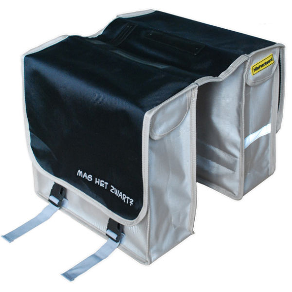 Niet Verkeerd NV dubb tas Basic nylon zw/grs