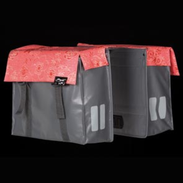 Basil dubb tas Basonyl rd/rz Grijs / Rood / Roze