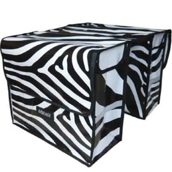 Mirage dubb tas Zebra bisonyl magn Wit / Zwart