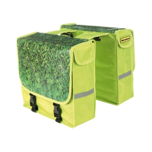 Niet Verkeerd NV dubb tas met gras print Groen