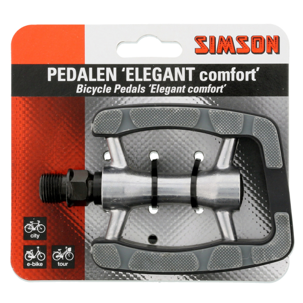 Simson 021980 Pedalen Elegant comfort Tour & Tracking Zwart