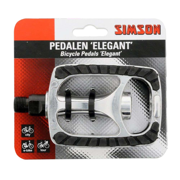 Simson pedalen Elegant Zilver|Zwart