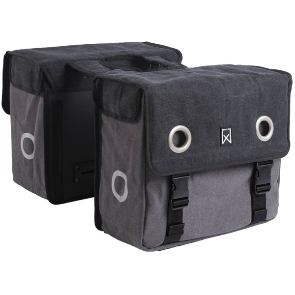 Willex Dubbele Canvas tas 30Ltr Zwart/Grijs