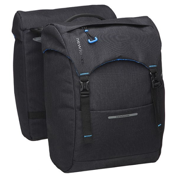 New Looxs fietstas dubbel Sports Racktime Zwart/Blauw