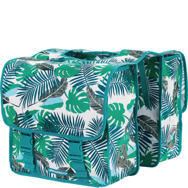 Urban UP Fietstas Polyester 40L Bladeren Groen/Wit