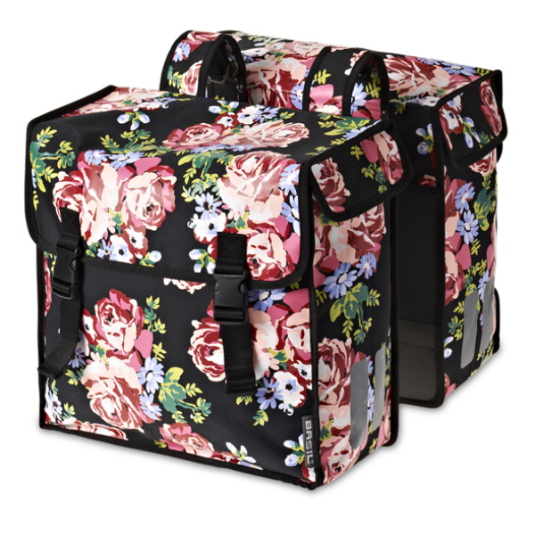 Basil dubb tas XL Roses zw