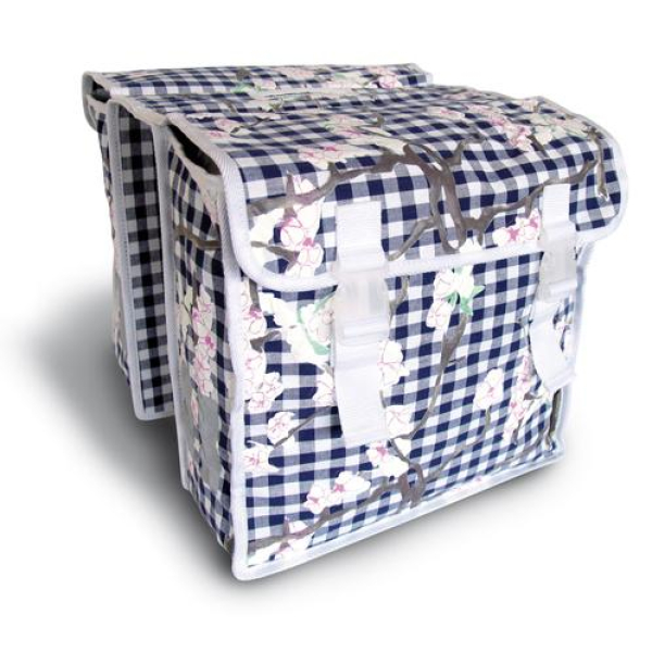 Basil dubb tas Blossom farm bl Blauw / Wit