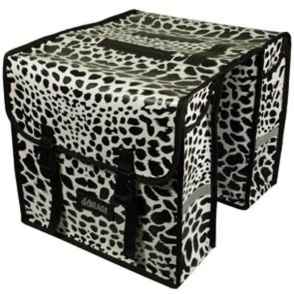 Mirage dubb tas Panter bisonyl gesp Wit / Zwart