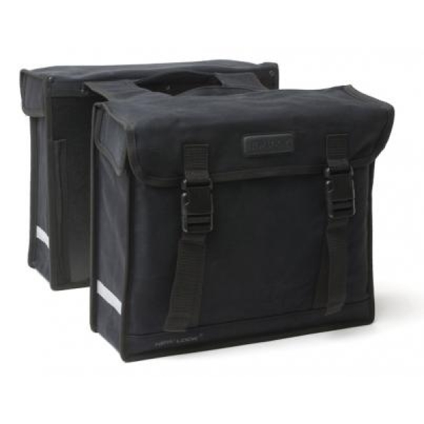 New Looxs fietstas dubbel Canvas Deluxe Black