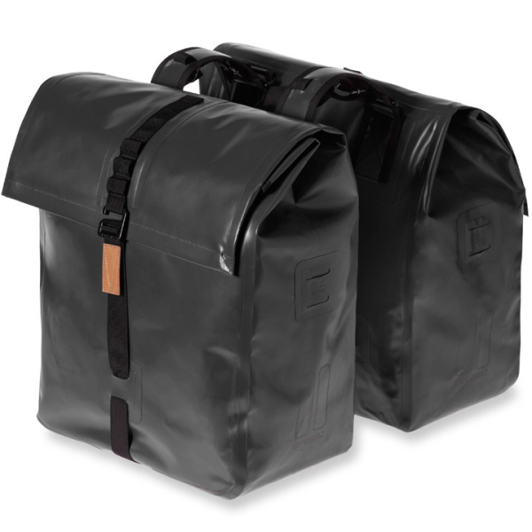 Basil fietstas dubbel Urban dry black Solid Black - Afbeelding 7