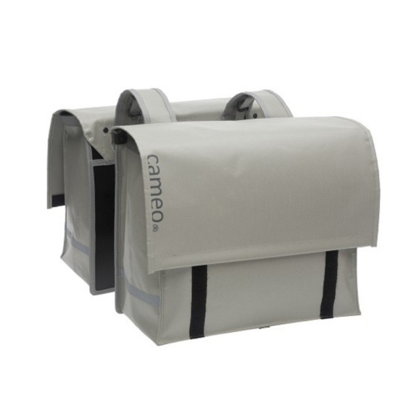 Cameo fietstas dubbel bisonyl grijs Grey