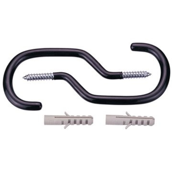 Icetoolz Set ophanghaken (plafond) geplastificeerd zolderhaak Zwart