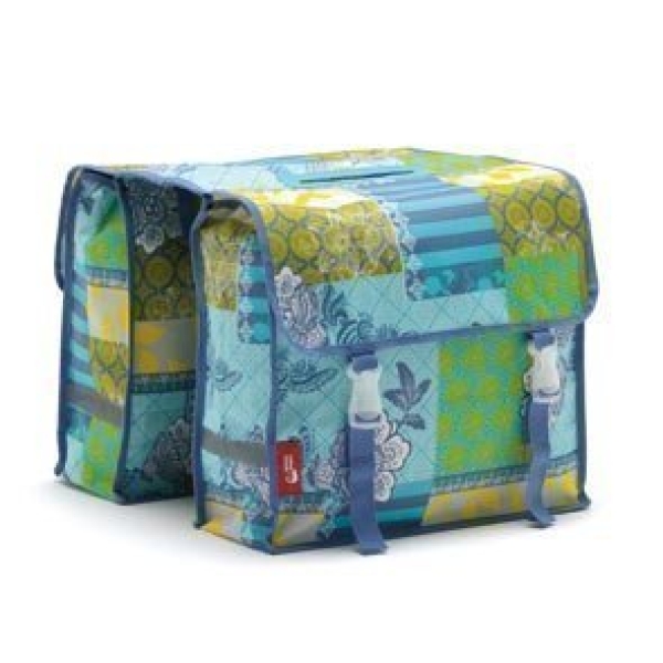 NL tas 230 Fiori dubb suzy blue Blauw / Geel / Groen